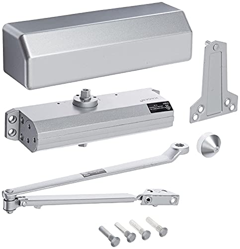 Hager - 5300M16ALM 5300 Series Aluminum Grade 1 Heavy Duty Surface Door Closer, Multi-Mount, 1–6 Adjustable Spring Size, Sprayed Aluminum Finish (4)
