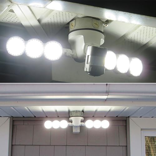 SANSI 45W 6000LM Motion Sensor Outdoor Lights, IP65 5000K (White) - size: 6000LM