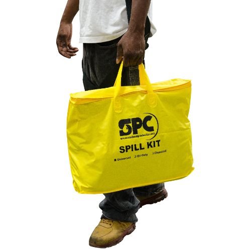 Brady SPC SKA-PP-TAA Universal Portable Spill Kit (Chemical/Oil/Water) Trade Agreement (TAA) Compliant - Includes Disposal Bag, Instructions, Gloves, Pads (10), and Socks (2) - style: Brady SPC SKA-PP-TAA