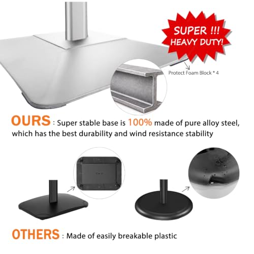 Sign Stand for Display, Ultra Stable Heavy Duty Pedestal Signage Holder - size: 8.5x11, style: Silver