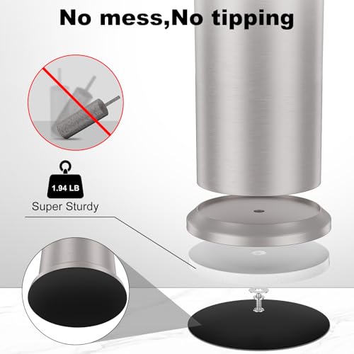 Stain Nickel Toilet Brush and Holder,Extra Long Handled Toilet Brush for Bathroom,Stainless Steel Heavy Duty Toilet Bowl Brush,Removable Inner Bowl,Deep Cleaning Dense Bristles Brush - color: Stain Nickel
