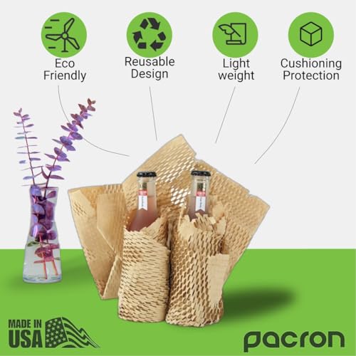 Honeycomb Packing Paper Roll 12" x 300', 1-Pack Recyclable Kraft