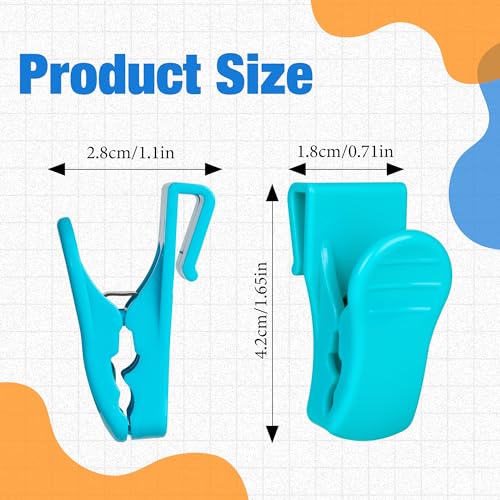 Starry 25 PCS Grid Wall Accessory Hooks Siding Clips to Hang Things Wall - color: Colorful
