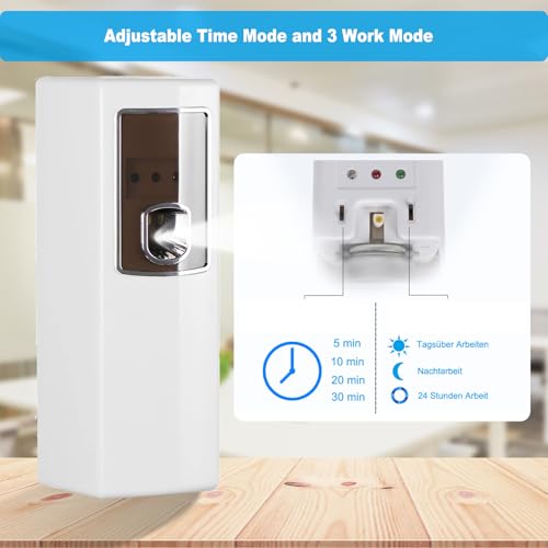 Automatic Air Freshener Dispenser Wall Mount/Free Standing Commercial ABS Auto Air Freshener Dispenser Programmable Aerosol Spray Perfume Dispenser for Home Room Office Bathroom - color: F291