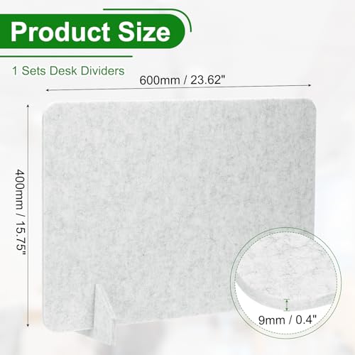PATIKIL Desk Dividers 24" x 16",with 2Pcs Support Feet, Light Gray Style A - color: Light Gray Style a, size: 24" x 16"