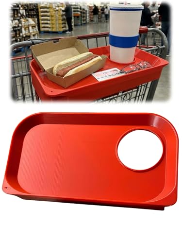 Shopping Cart Organizer Tray with Cup Holder & Phone Slot, Checkout Cart Items Storage, Grocery Cart Organizer Compatible with costco Shopping carts