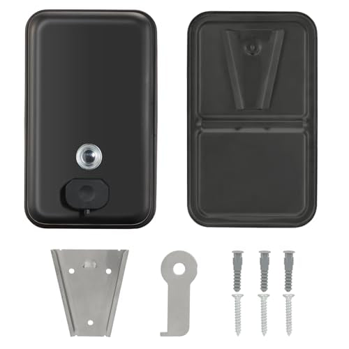 Stardrix Matte Black Stainless Steel Vertical 1100ml/37oz Capacity Commercial-Grade Soap Dispenser, Wall-Mounted Bathroom Hand Soap Dispenser with Corrosion-Proof Lining and Anti-Leak Pump - color: Vertical Matte Black