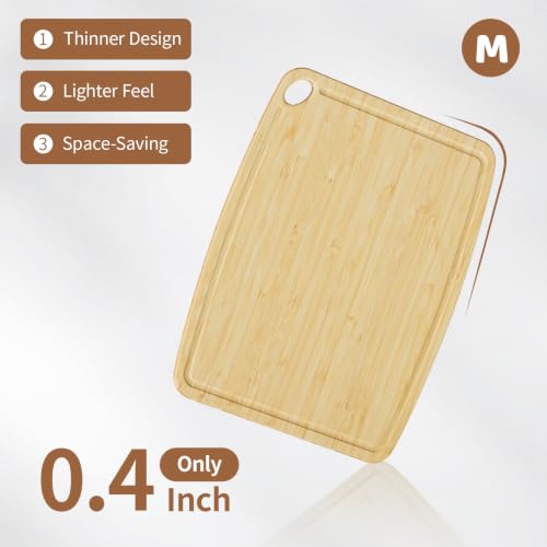 Dishwasher Safe Cutting Board,Bamboo Cutting Board with Juice Groove - color: Natural, size: Set of 3 (Small + Medium + Large)