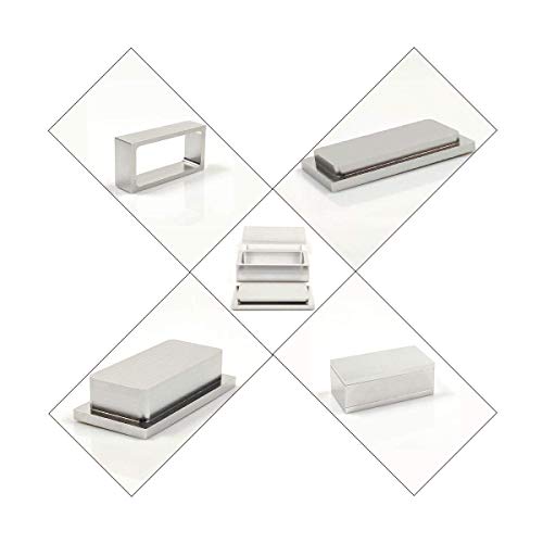 Pre Press Mold Made of Food Grade Anodized 6061 Aluminum (Silver, 3x5 inch) - size: 3x5 inch