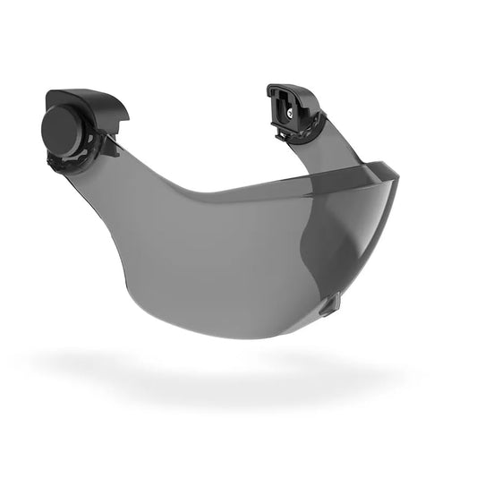 Defender Safety H2 Visor | ANSI Z87+ for H2 Safety Helmet | Fits Prescription Glasses | Tool-Free | Clear & Tinted Options - color: Tinted