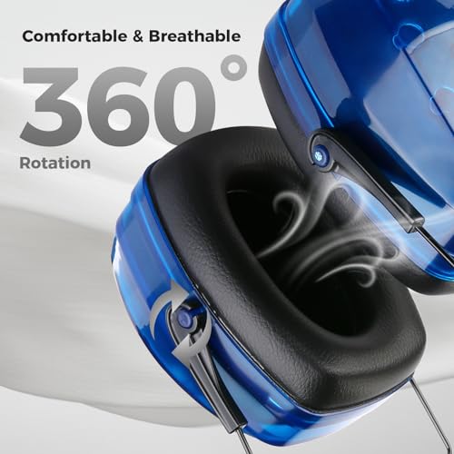 ProCase SNR33dB Noise Reduction Ear Muffs, Adult Hearing Protection - color: Crystalnavy