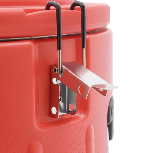 Stainless Steel Insulated Container with Faucet, Portable Beverage Cooler with Locking Clips, 10Gal Large Capacity Insulation Drinking Warmer Bucket for Home, Restaurants (10.57Gal) - size: 10.57Gal