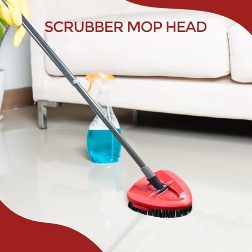 4-Pack Replacement Scrub Brush Heads Compatible with EasyWring Spin Mop - size: 1-TANK Scrub Brush (2pcs) (Pack of 2)