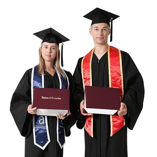 GraduationMall 8.5"x11" Smooth Padded Diploma Cover Certificate Holder Maroon,6-Packs - color: Maroon, size: 6 Packs