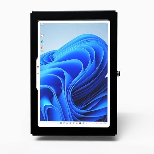 Locking Anti-Theft Security Metal Case for Microsoft Surface Pro 12" Tablet Supports VESA, Wall Mount (Surface Pro 12, Black) - color: Black, size: Surface Pro 12"