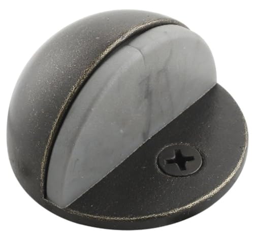 Emtek 2251 1" Projection Solid Brass Half Dome Style Floor Mounted Door Stop, Oil Rubbed Bronze