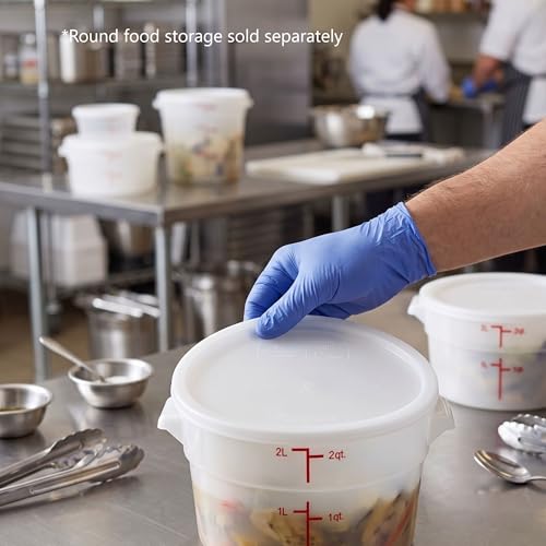 TrueCraftware- White Round Polypropylene Food Storage Container Lid Fits 2 and 4 Qt. Round Containers Replacement Lid for Meal Prep Kitchen Pantry Commercial Restaurant - size: Lid - Fits 2&4qt