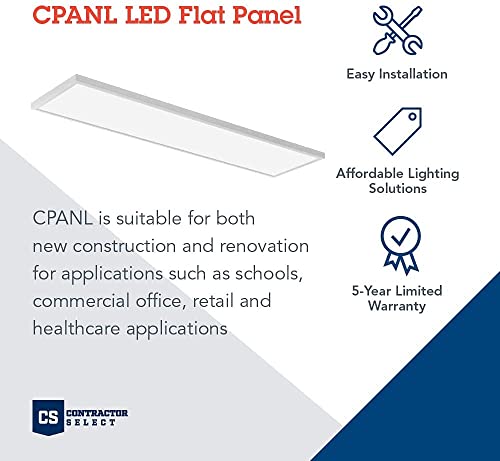 Lithonia Lighting 1x4 LED Flat Panel Light, 4000 Lumens, 3500K/4000K/5000K - size: 1 foot x 4 feet, style: 4000 Lumens