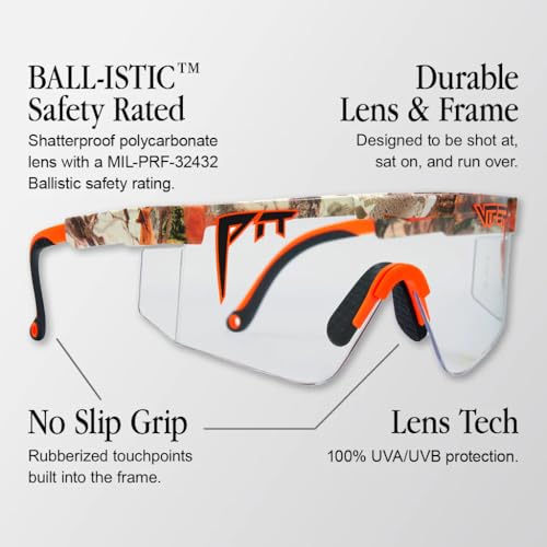 Pit Viper OG 2.0 Ballistic Shooting Glasses | MIL-SPEC Z87+ - color: Blue, size: Wide