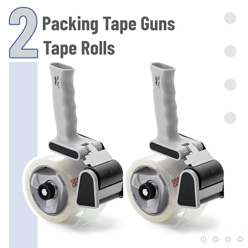Mr. Pen- Heavy Duty Packing Tape Dispenser Gun, 2 Inch (Pack of 2) - color: Black, size: 4 Pack