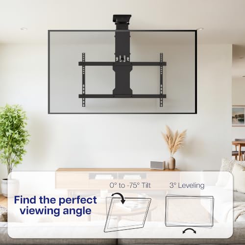 VIVO Black Electric Ceiling TV Mount for 23 to 55 in Screens, MOUNT-E-FD55 - color: Black, size: 23" to 55" Screens
