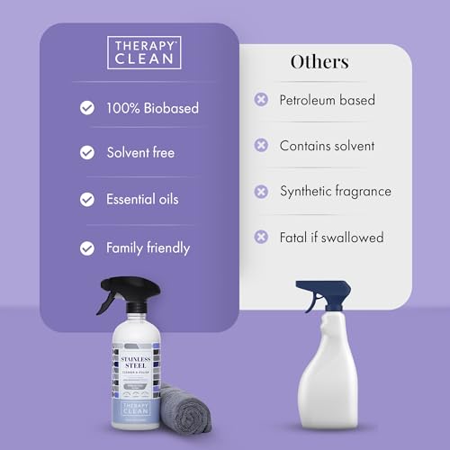 Therapy Stainless Steel Cleaner and Polish, Lavender - Two 16oz Bottles - size: 16 Fl Oz (Pack of 2)