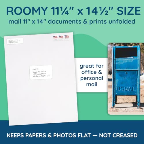Blue Summit Supplies 50 11" x 14" Catalog Envelopes, Self Seal, White - size: 11.25 x 145
