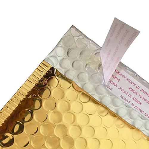 HOSL Metallic Padded Bubble Mailers shipping envelopes (Gold, 20Pack 6.25"(W) x 9"(L) (Inner)) - color: Gold, size: 6.25x9" (Inner)