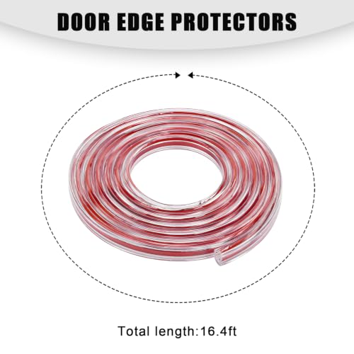 16.4Ft(5M) Car Door Edge Guards, U-Shaped Auto Door Entry Protective Strips, Scratch-Resistant Doors Edge Trim Seal Protectors for Sedan SUV Truck, Car Accessories (Transparent) - color: Transparent, 16.4Ft