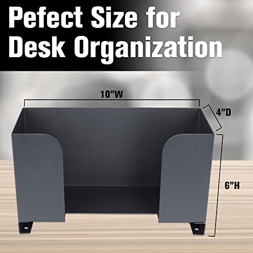 BankSupplies Deposit Ticket Holder - 10W x 4D x 6H - Scratch Resistant Black Steel - Check & Voucher Sorter - Desk Organizer for Deposit Slips, Receipts, Forms, Tickets