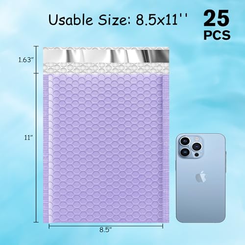 Thank You Bubble Mailers 8.5x12'' 25 Pack, Self Sealing Padded Envelopes, Strong Adhesion Bubble Envelopes, Waterproof Mailing Envelopes, Cushioning Shipping Envelopes - Purple - color: Thank You Purple, size: 8.5x12" 25Pcs