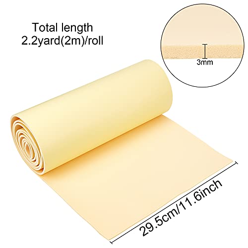 BENECREAT 3mm Thick Beige Self-Adhesive EVA Foam Roll 78.7x11.8 Inch for Furniture Protecting, Gap Filling, Costumes and Other Craft Project - color: Beige - 3mm Thick, size: 3mm Thick