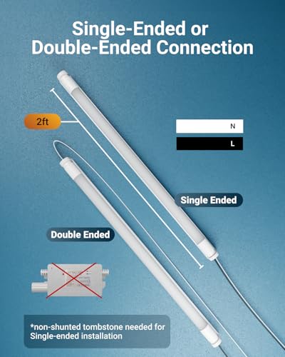Sunco 6 Pack 2 Foot T8 LED Tube Light Bulbs, 10W, 5000K, Ballast Bypass - size: 6 Pack