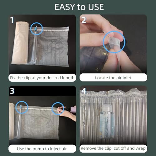 Large Bubble Cushioning Wrap Roll for Packing Fragile Items, 13.7 in*131ft Inflatable Air Pillows for Wine Bottle & Moving Shipping Protectors, Shipping Supplies Alternative to Packing Peanuts - size: 13.7''*131'