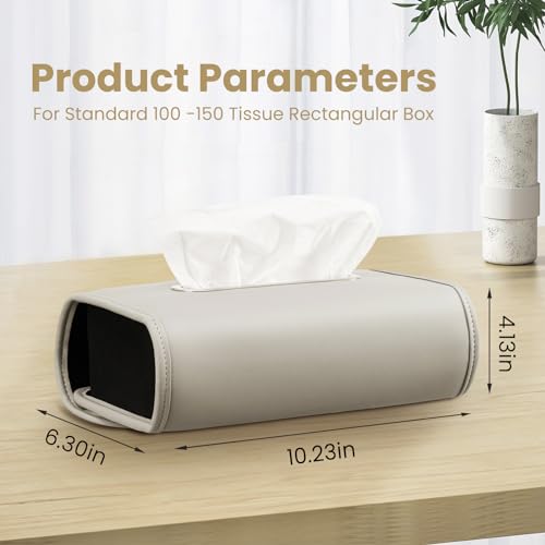 WHHMK Large Car Tissue Holder Refill Easily Clamshell Opening, Grey 2PC - color: Grey 2 Packs