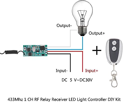Mini Wireless Relay Switch,DC5V-30V 3A Remote Control Kit - size: 5V-30V-3A-MIMI SWITCH