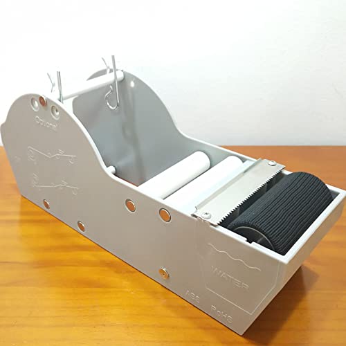 WELSTIK Water Activated Gummed Kraft Paper Tape Packaging Dispenser 3 Inch for Shipping, Carton and Box Sealing, Gray - color: Gray