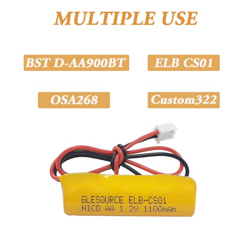 XUNTU ELB-CS01 1.2V Batteries Ni-CD AA Exit Sign Emergency Light Battery Replacement Compatible for Unitech OSA268,ELB-CS01, EXR EL 122 C4T (2 Pack) - size: 2 PCS 1100mAh