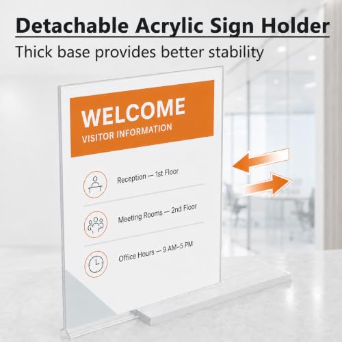 MaxGear Acrylic Sign Holder 8.5" x 11" Double Sided Menu Holder, 10 Pack - size: 10 Pack 8.5X11