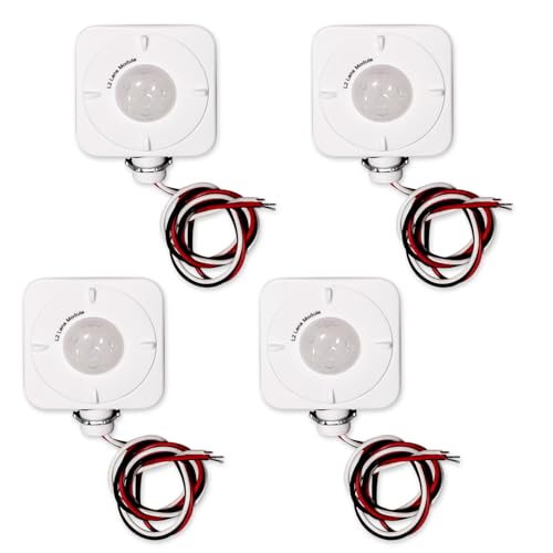 4PK 0-10V Dimmable Motion Sensor Light Switch, Tri-Level Dimming, PIR Technology, 120-277VAC, White