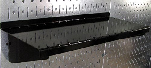 Wall Control Pegboard Organizer 4 ft. Metal Pegboard Standard Tool Storage Kit with Galvanized Toolboard and Black Accessories - color: Metallic Pegboard with Black Accessories