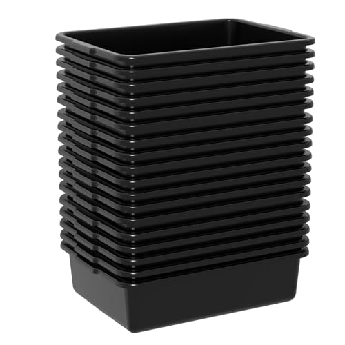 8 L Small Commercial Food Service Bus Tubs Bins, Black, 18 Packs - size: 8 L