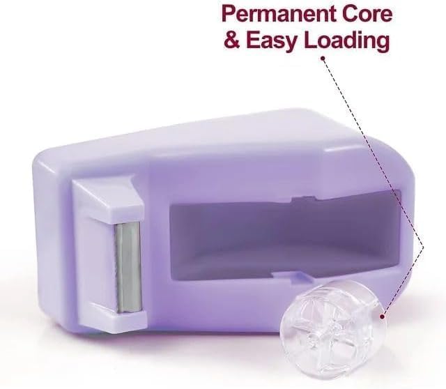 1 Pc Purple Cute Tape Dispenser Desk with Weighted Non-Skid Base, Heavy Duty Dispenser for Packaging in Office,Restaurant, Flower Shop, Scotch Tape Dispenser Desk