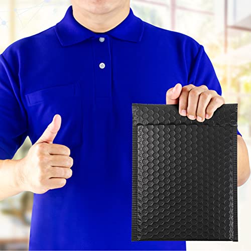 Outus 50 Pcs Bubble Mailers 3 Sizes, Bubble Shipping Envelopes,Black - color: Black