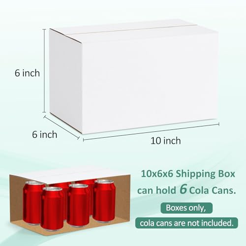 Eupako 10x6x6-Small-Shipping-Boxes-30-Pack-White-Corrugated-Box-Mailers, Cardboard Boxes for Packaging Small Business, Mailing - color: White, size: 10x6x6 Inches (30 Pack)