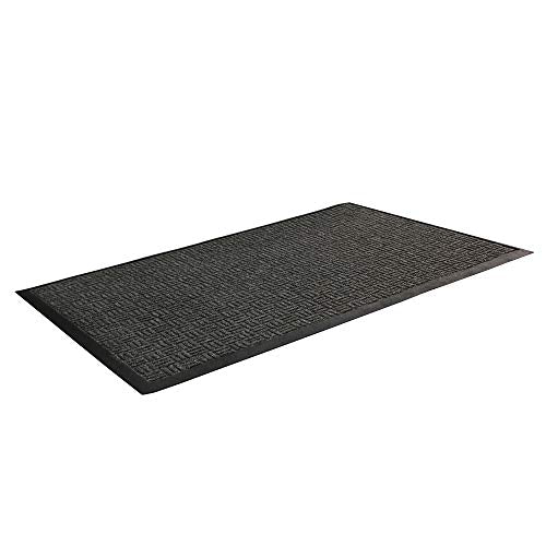 ULTRALUX Indoor Outdoor Rubber Scraper Door Mat, Non-Slip 47”x71” Dark Gray - size: 47” x 71”
