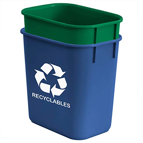 Acrimet Wastebasket Bin for Waste and Recycling, 3.25 Gal/ 13 Qt, 2-Pack