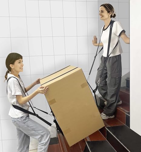Shoulder Moving Straps With Cargo Tie Down, Move, Lift, Carry, Lashing and Secure for Safe and Efficient Moving of Heavy Objects, Furniture, and Appliances - 2 Person - color: 2 Person Moving Straps