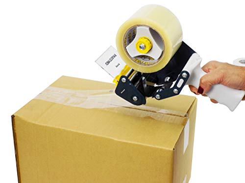 WOD EC-233 Metal Frame Handheld Carton Sealing Packaging Tape Gun Dispenser with Side Loading Design & Adjustable Brake - Industrial Gun for Shipping, Moving, & Box Sealing: Fits Tape Up to 2 in. Wide - color: Dispenser, size: For tape up to 2" wide
