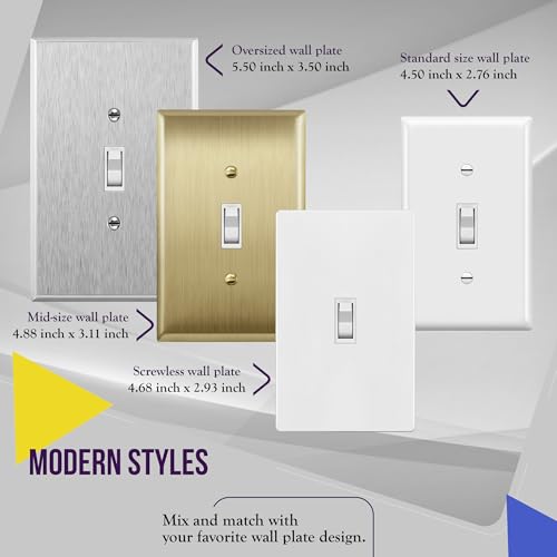 ENERLITES 5 Pack Toggle Light Switch, Single Pole Wall Switch, White - color: White, size: Switch Only